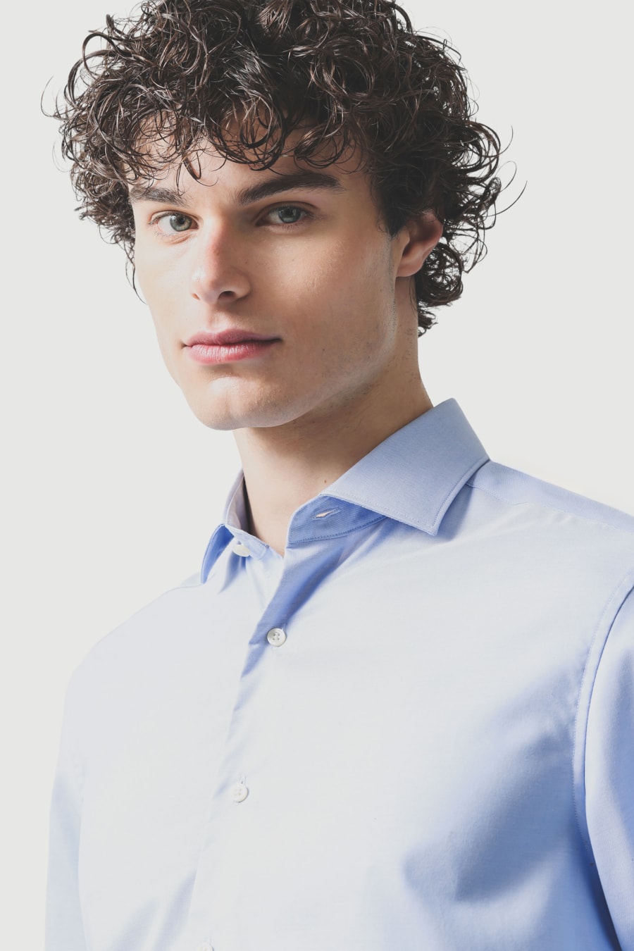 Camisa Manga Longa Regular Twill Wrinkle Free Azul — foto 3 de 6