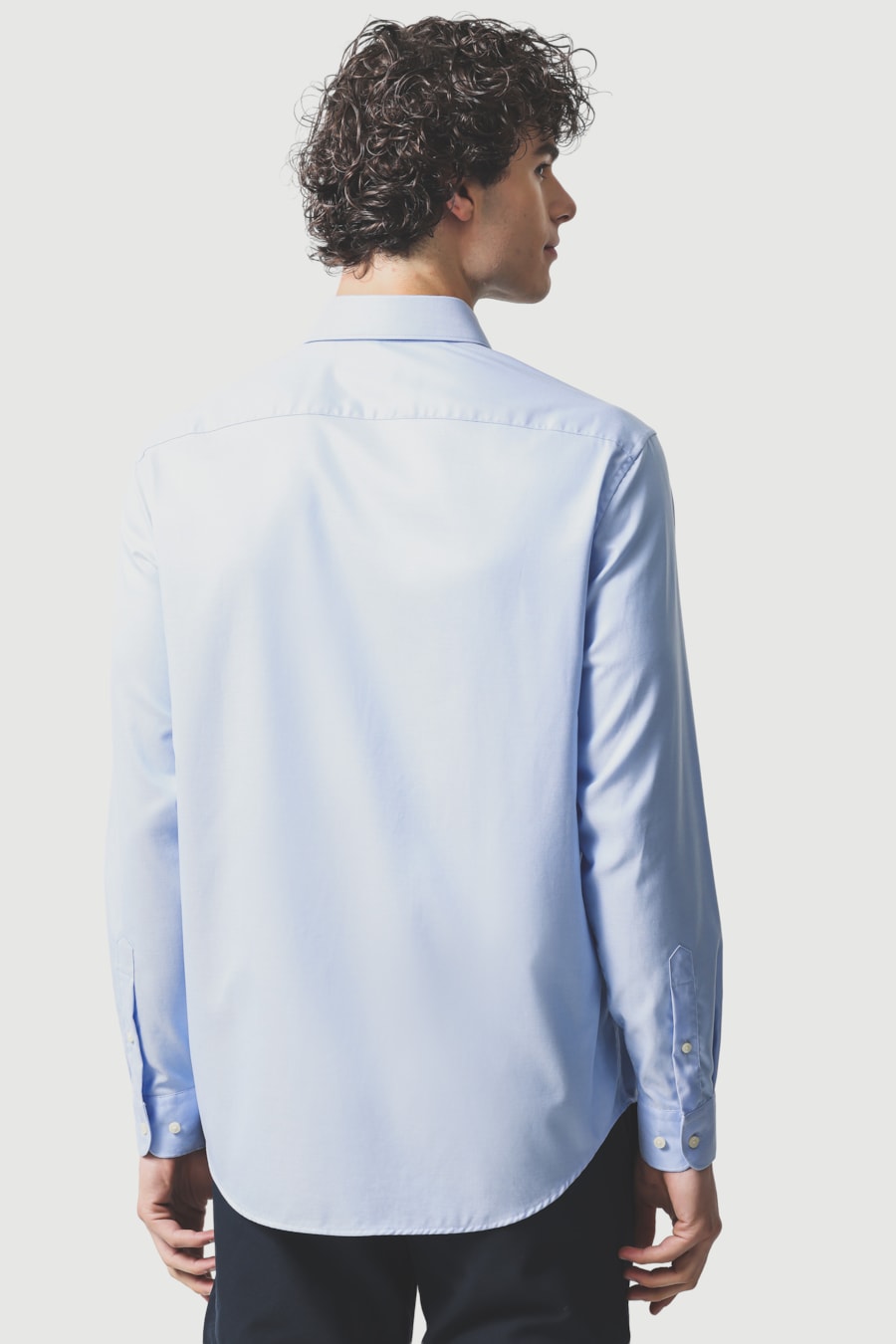 Camisa Manga Longa Regular Twill Wrinkle Free Azul — foto 4 de 6