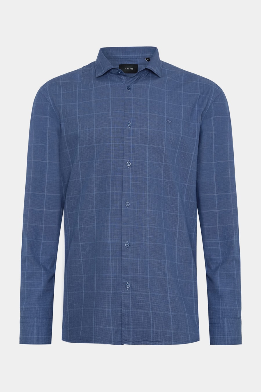 Camisa Manga Longa Regular Xadrez Flamê Azul C/ Marinho