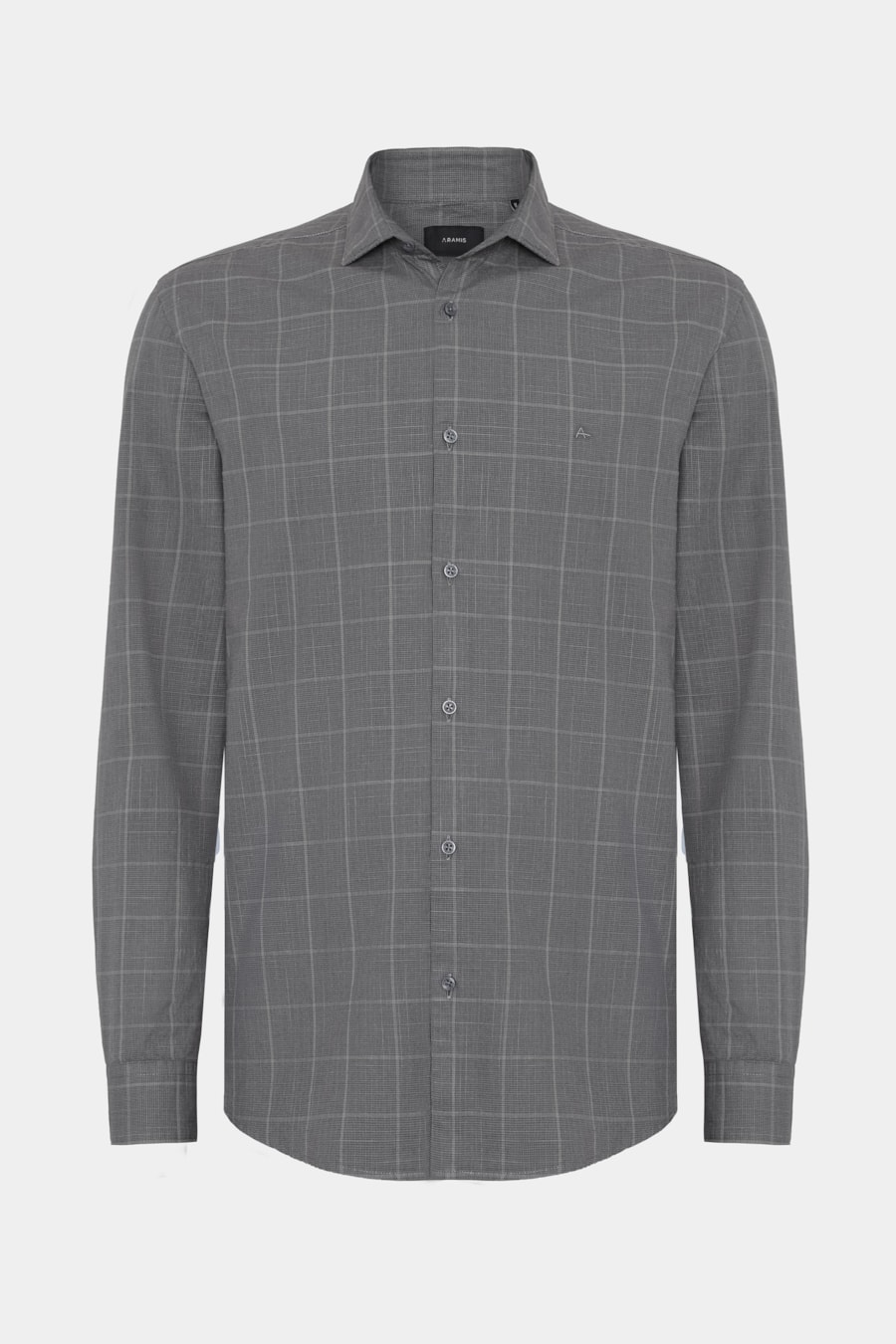 Camisa Manga Longa Regular Xadrez Flamê Chumbo C/Cinza — foto 1 de 2