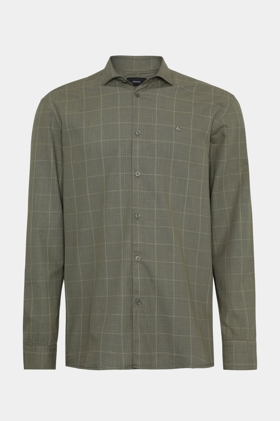 Camisa Manga Longa Regular Xadrez Flamê Verde Militar114 C/ Verde — foto 5 de 6