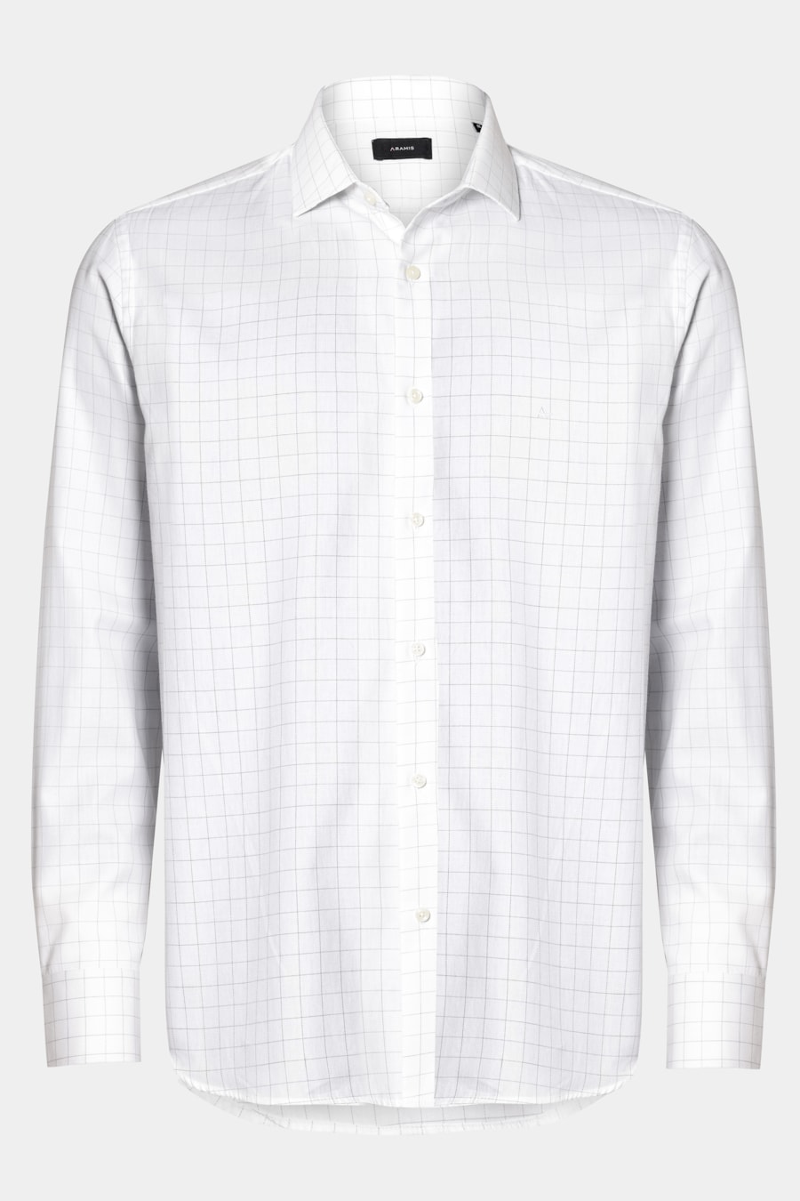 Camisa Manga Longa Regular Xadrez Linhas Branco C/Azul — foto 5 de 6