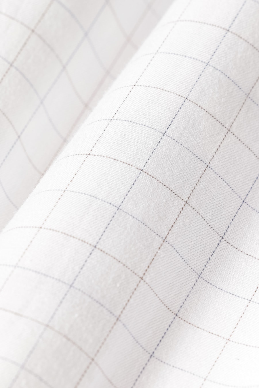 Camisa Manga Longa Regular Xadrez Linhas Branco C/Azul — foto 6 de 6