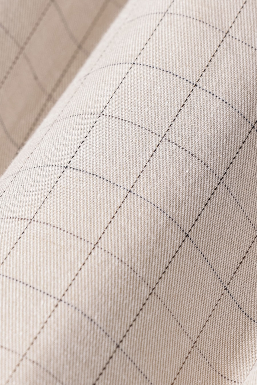 Camisa Manga Longa Regular Xadrez Linhas Caqui C/ Fendi — foto 6 de 6