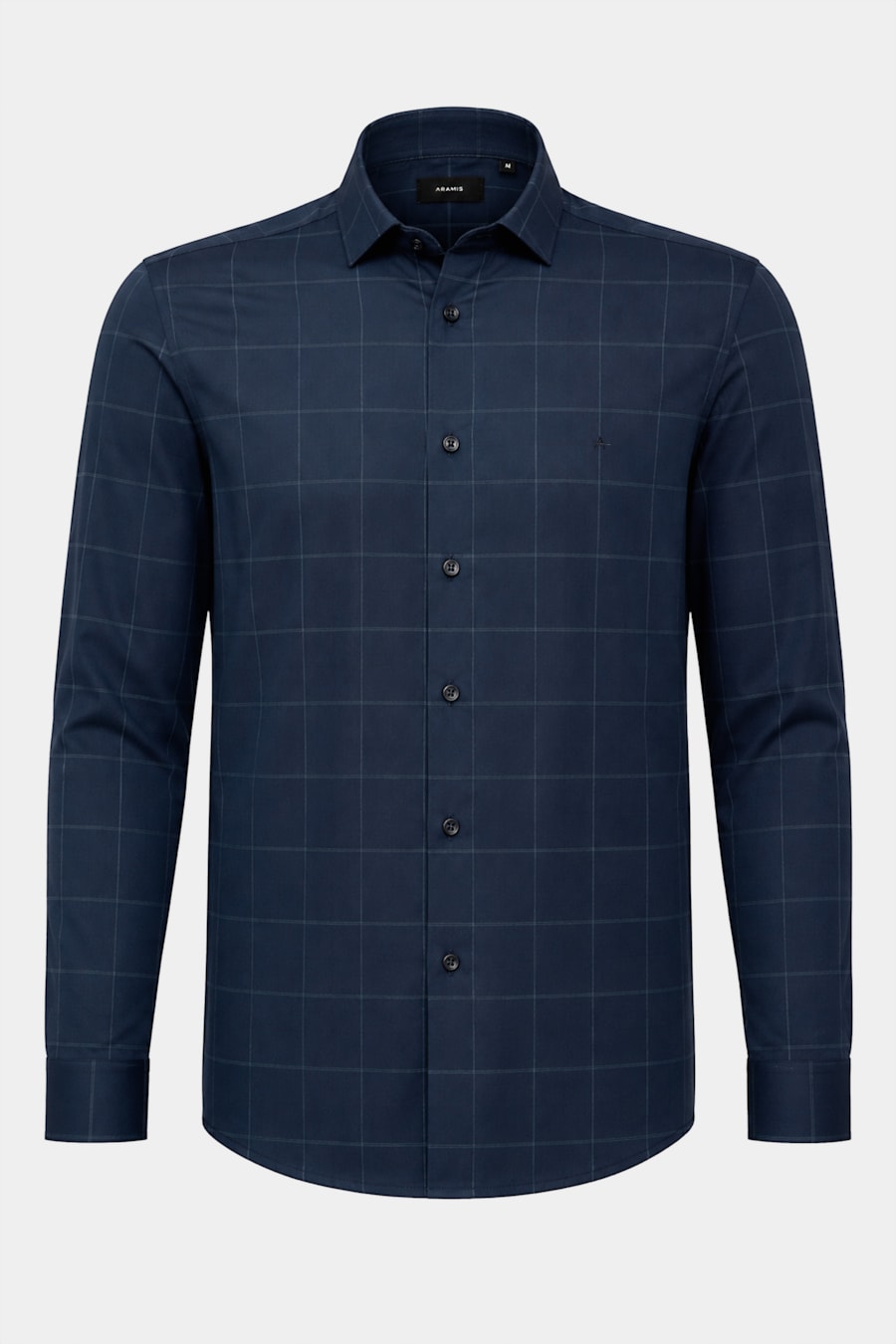 Camisa Manga Longa Regular Xadrez Marinho C/ Azul Médio — foto 5 de 6