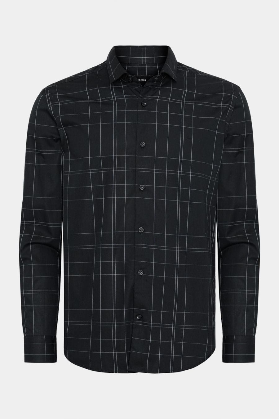 Camisa Manga Longa Regular Xadrez Maxi Outline Preto C/Cinza — foto 5 de 6