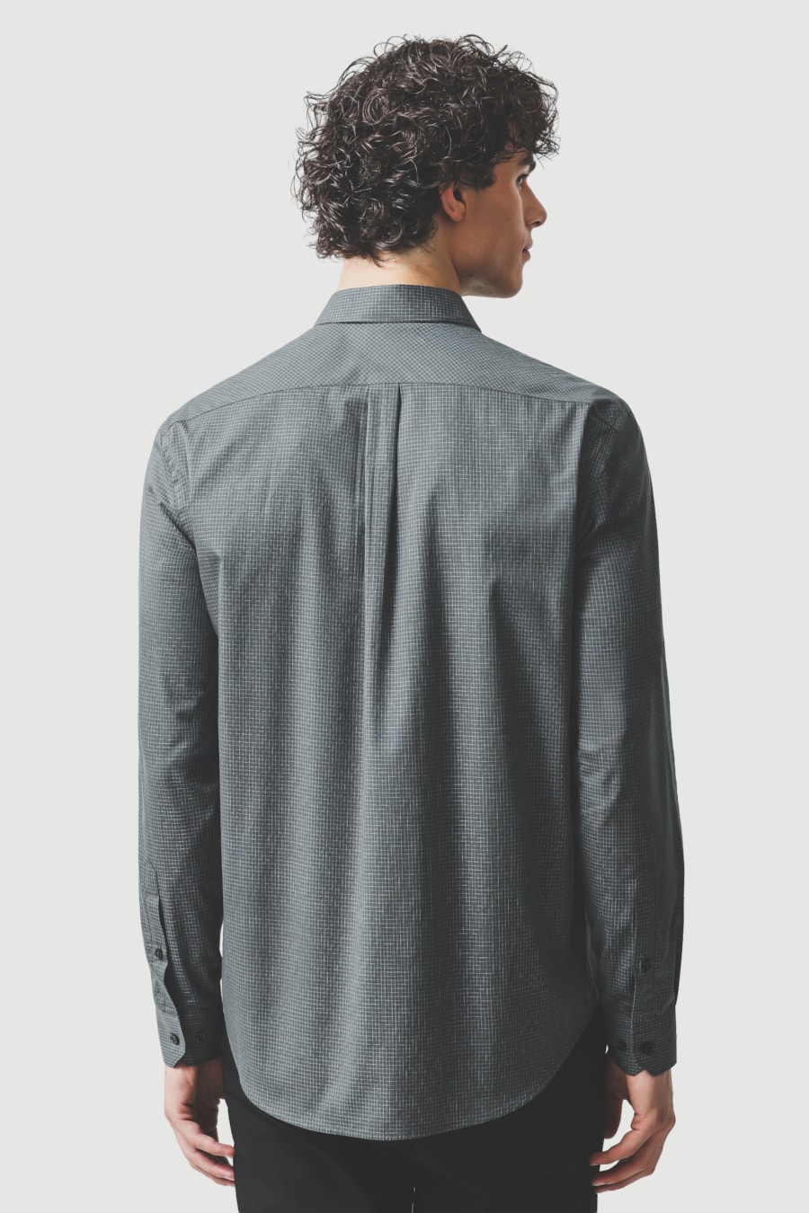 Camisa Manga Longa Regular Xadrez Milano Verde C/ Branco — foto 3 de 6