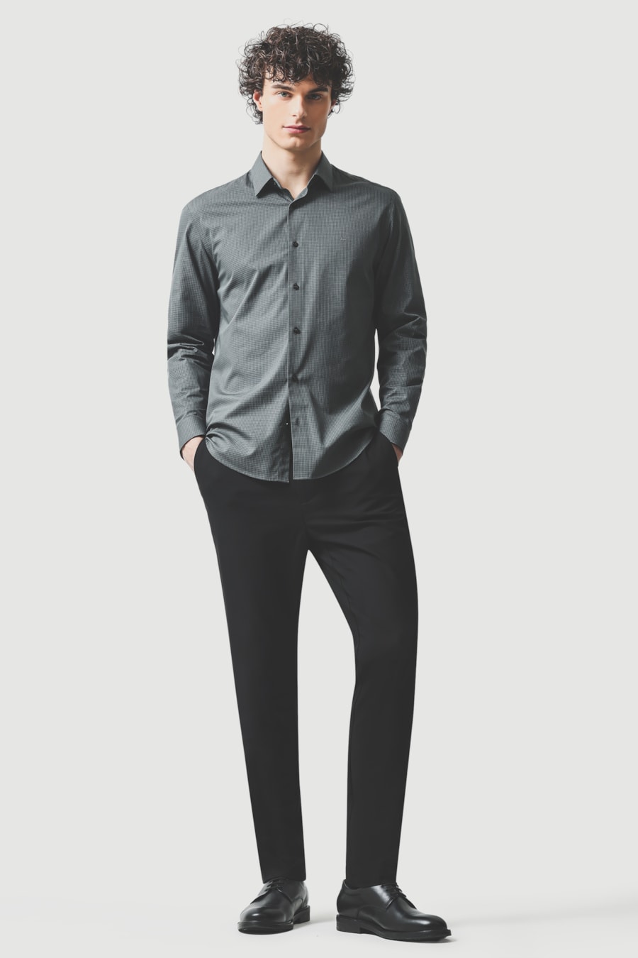 Camisa Manga Longa Regular Xadrez Milano Verde C/ Branco — foto 4 de 6