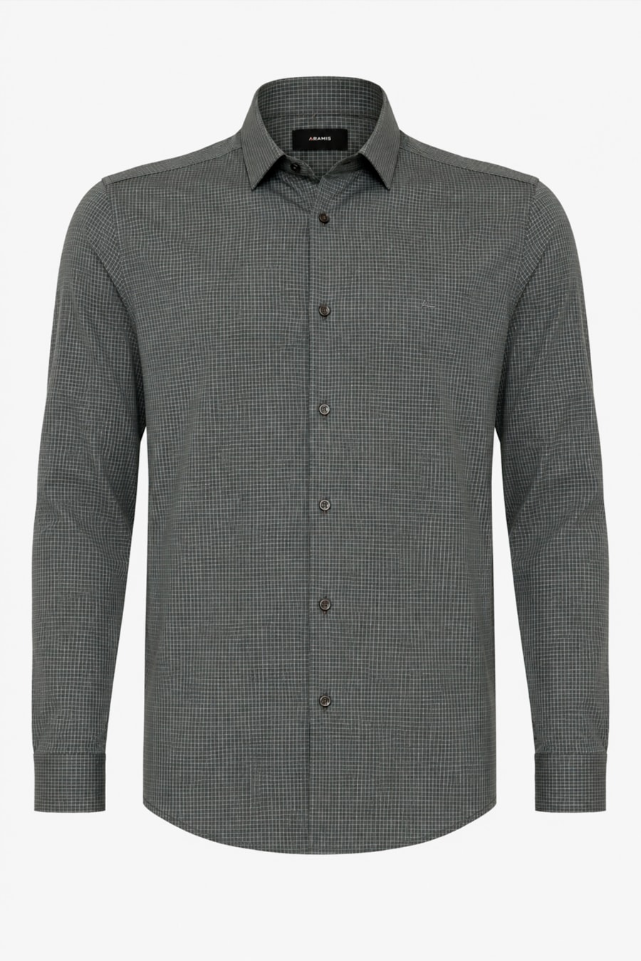 Camisa Manga Longa Regular Xadrez Milano Verde C/ Branco — foto 5 de 6