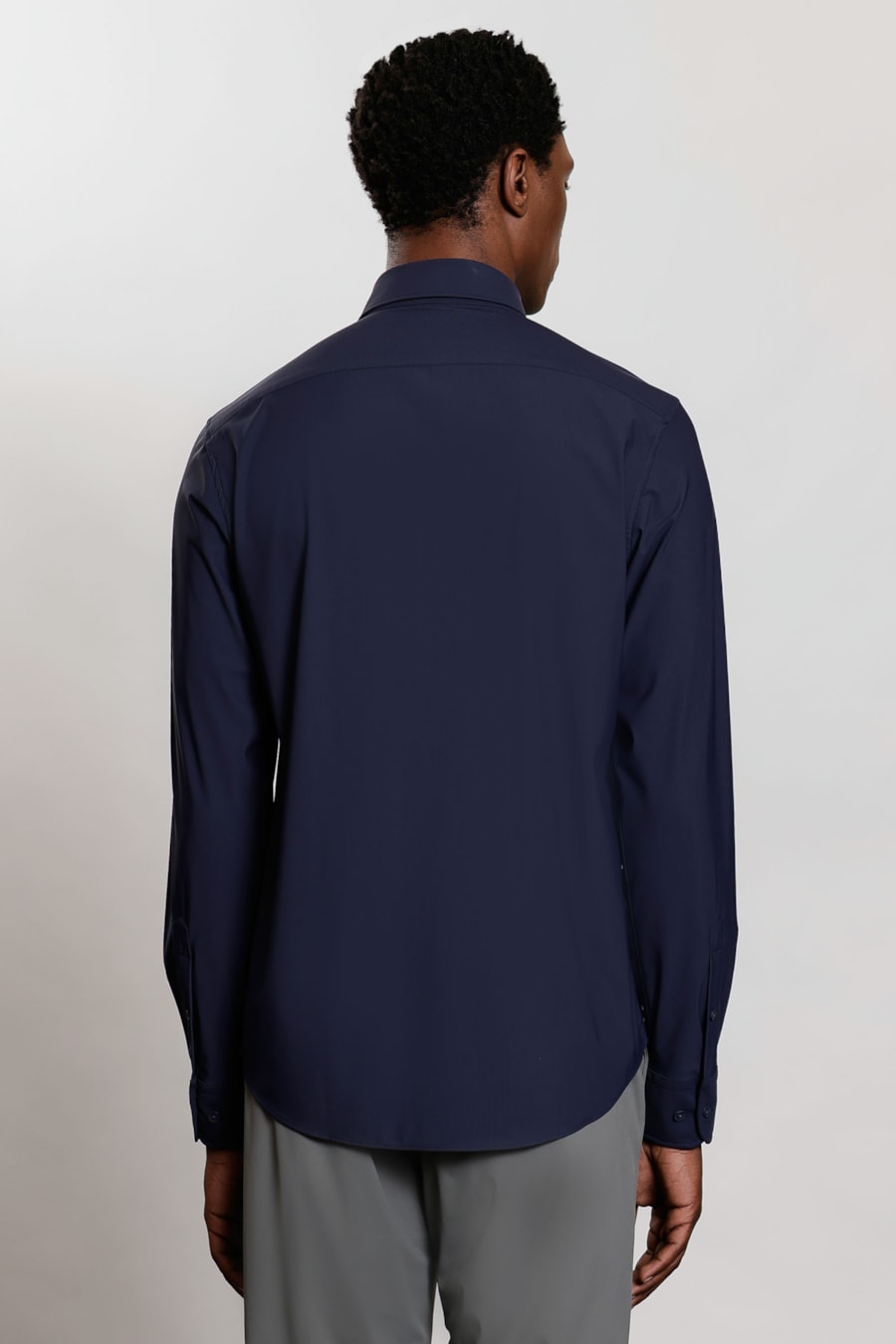 Camisa Manga Longa Rib Flex Marinho — foto 4 de 6