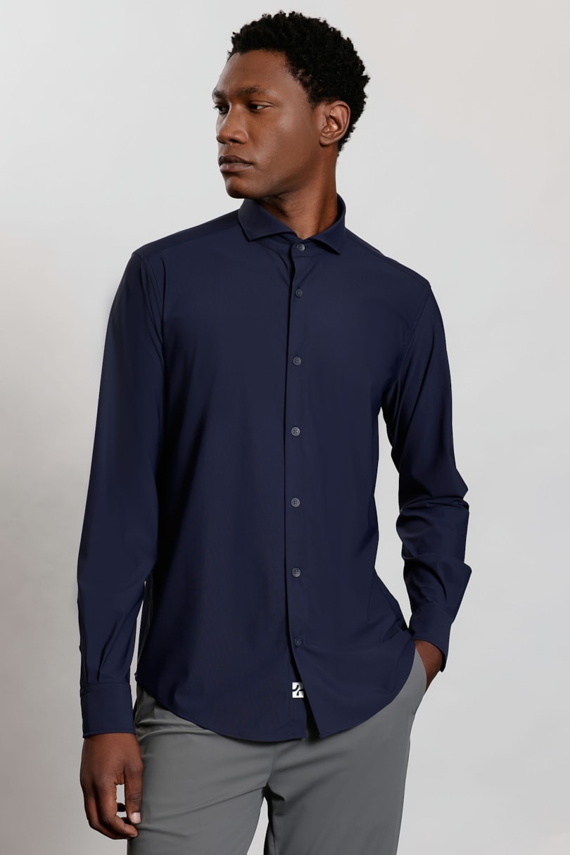 Camisa Manga Longa Rib Flex Marinho