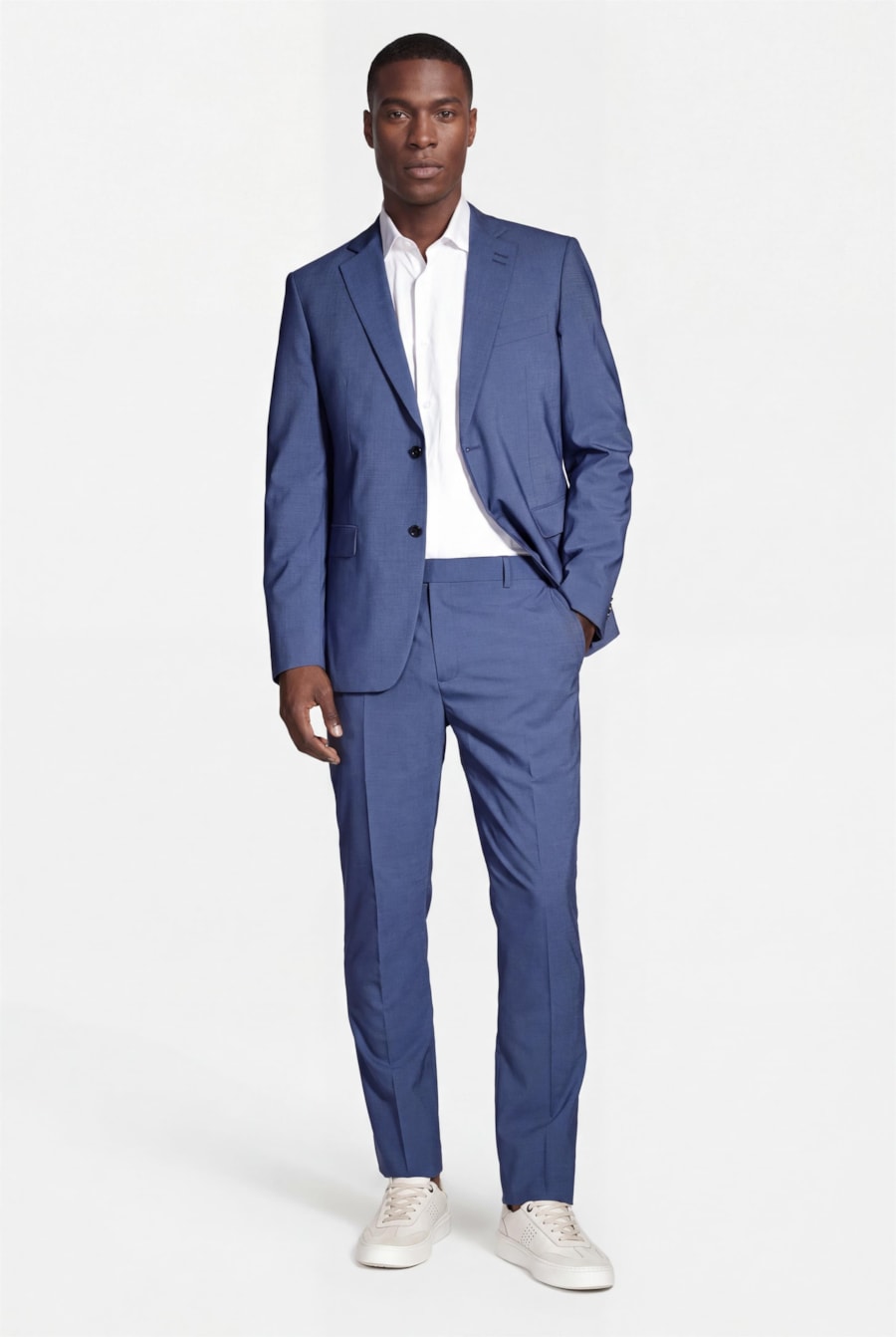 Camisa Manga Longa Slim Algodão Com Elastano Branco — foto 2 de 6