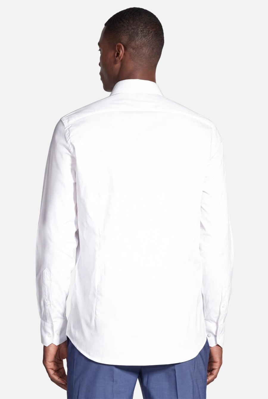 Camisa Manga Longa Slim Algodão Com Elastano Branco — foto 4 de 6