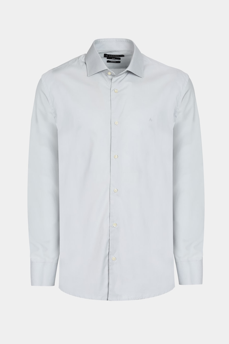 Camisa Manga Longa Slim Algodão Com Elastano Cinza — foto 5 de 5