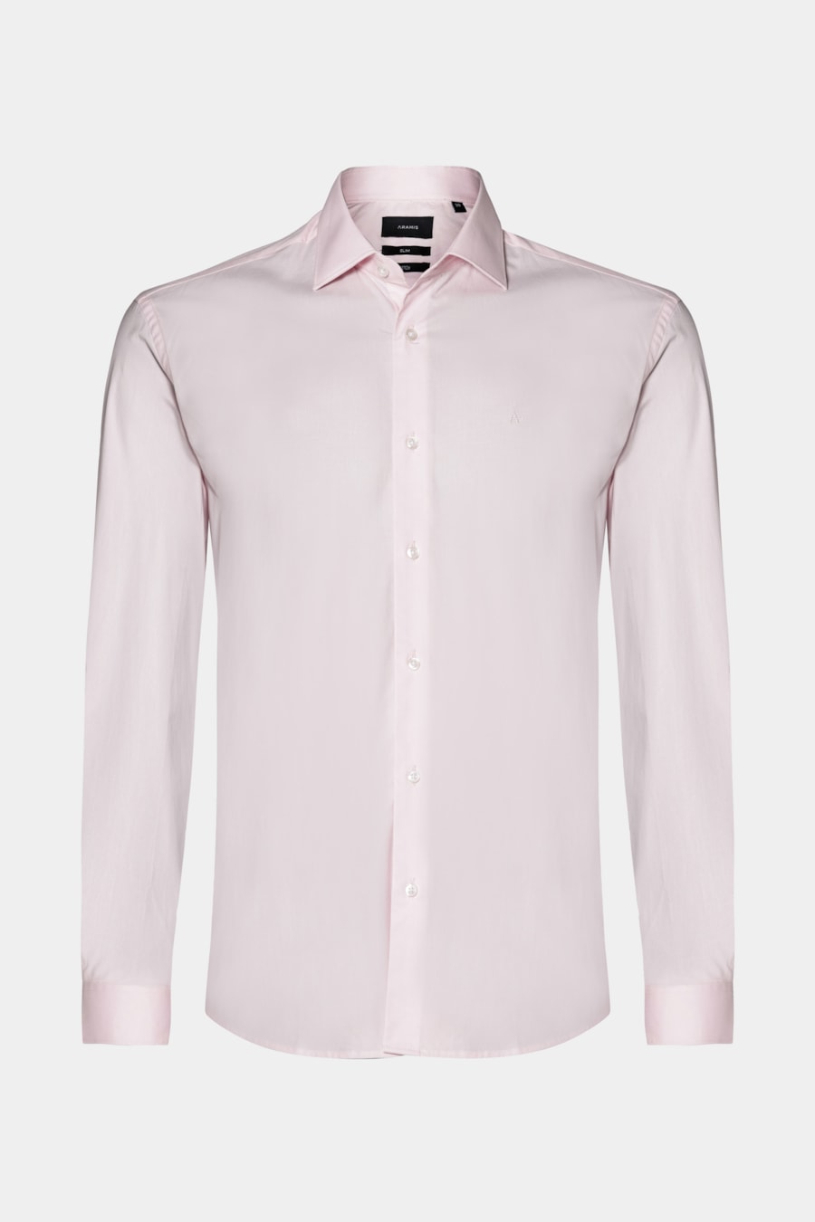 Camisa Manga Longa Slim Algodão Com Elastano Rosa — foto 5 de 5