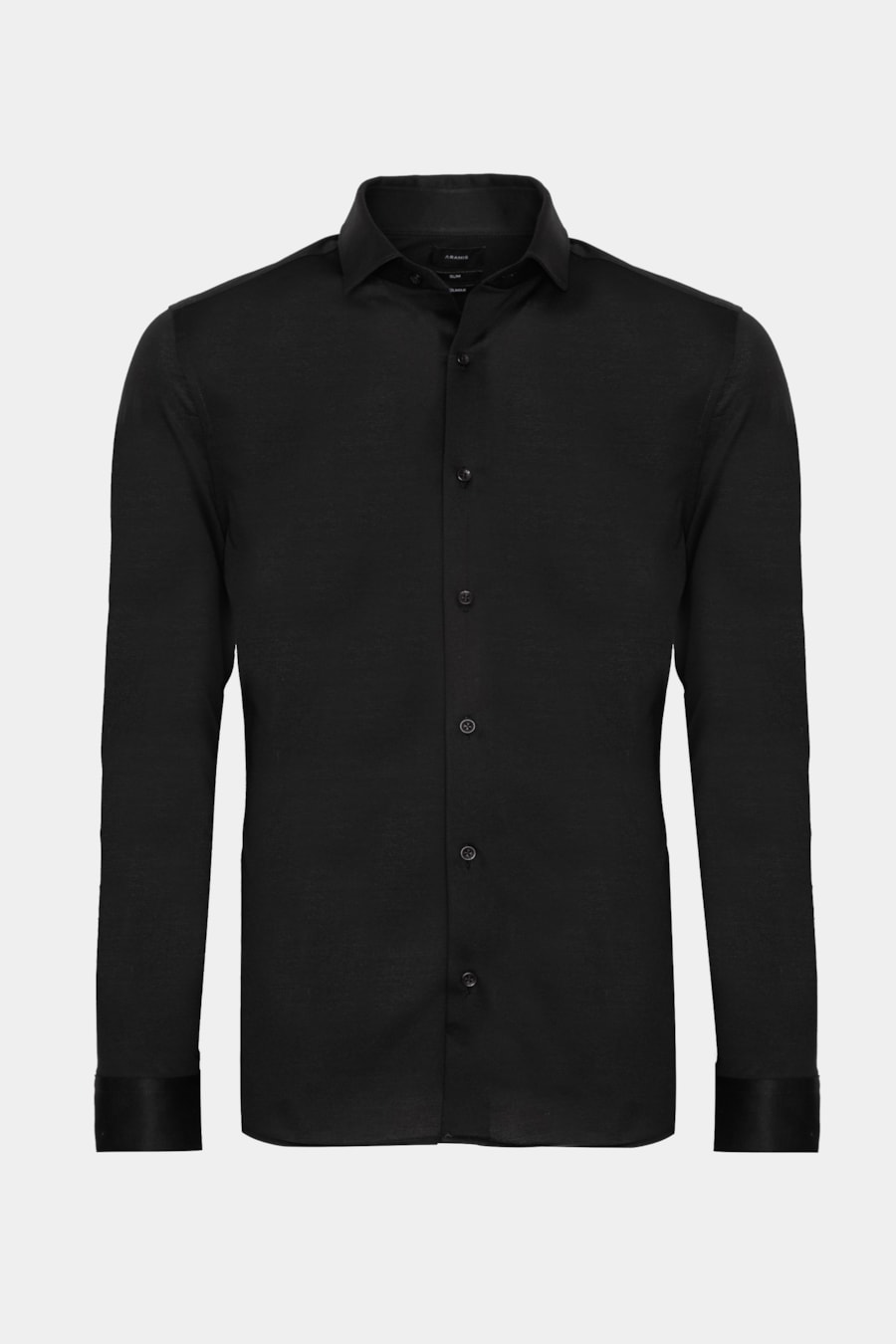 Camisa Manga Longa Slim Algodão Coolmax Preto — foto 5 de 6