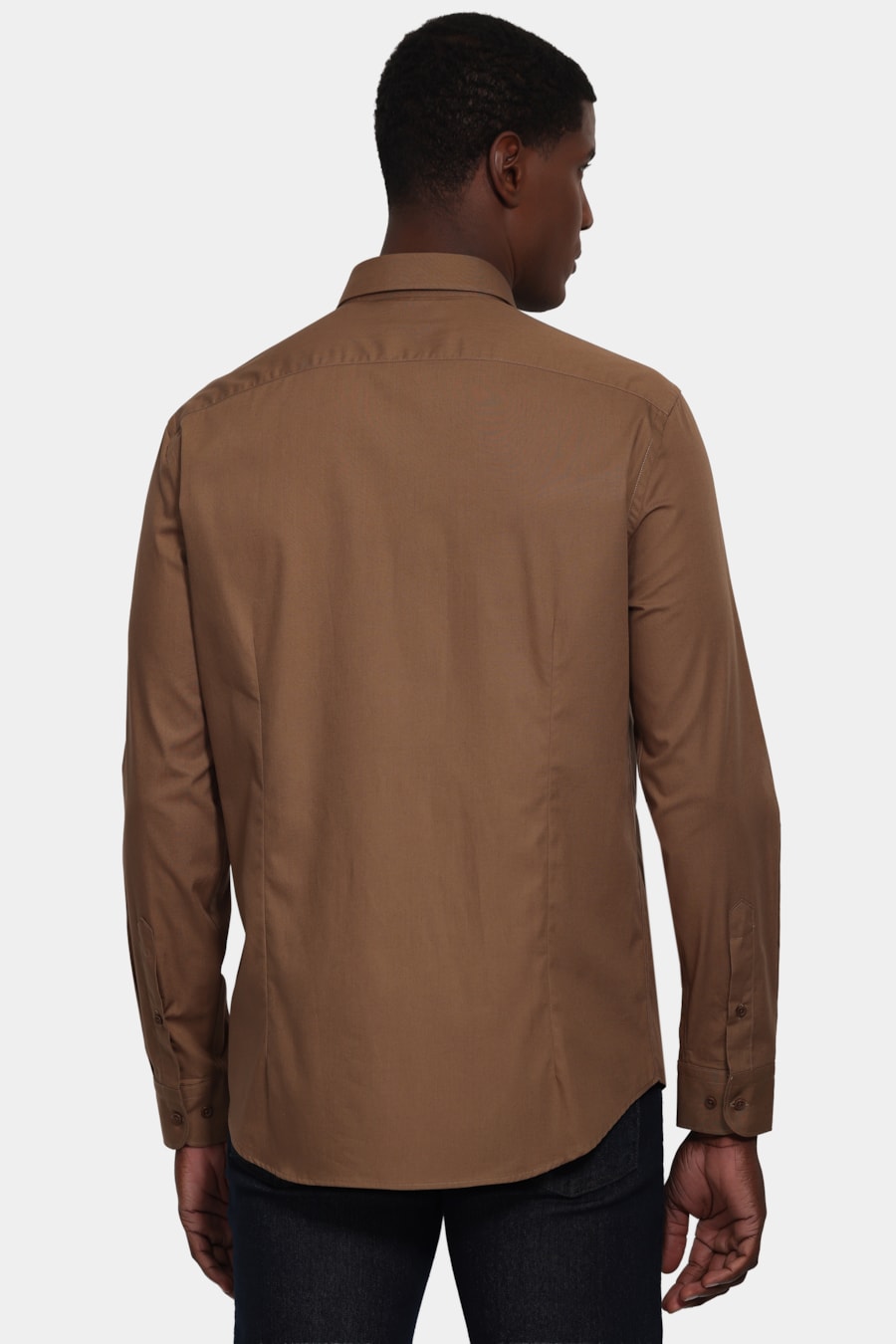 Camisa Manga Longa Slim Algodao Damero Castor — foto 4 de 6
