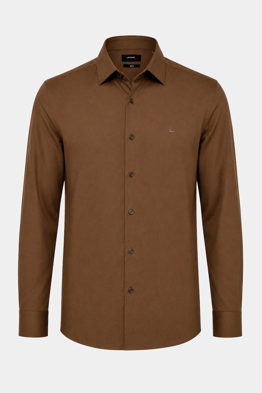 Camisa Manga Longa Slim Algodao Damero Castor — foto 5 de 6