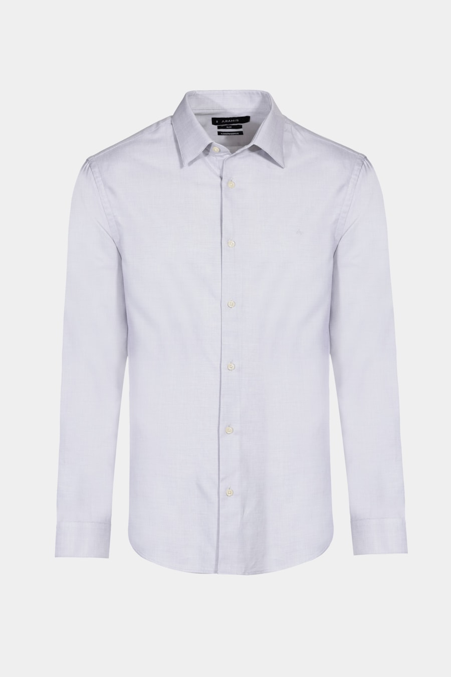 Camisa Manga Longa Slim Algodão Egípcio Fio 50 Cinza — foto 6 de 6