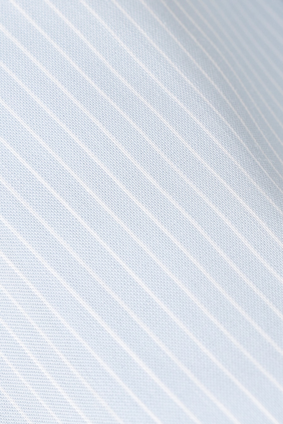 Camisa Manga Longa Slim Algodao Listrado Azul Claro C/Branco — foto 6 de 6