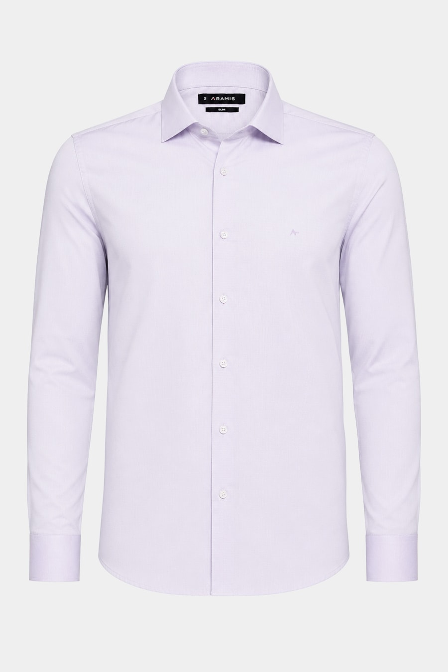 Camisa Manga Longa Slim Algodao Maquinetada Lilas — foto 5 de 6