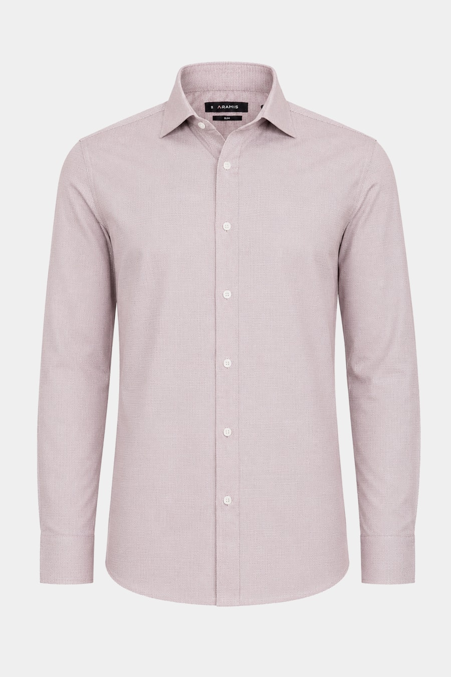 Camisa Manga Longa Slim Algodao Maquinetada Vinho — foto 5 de 6