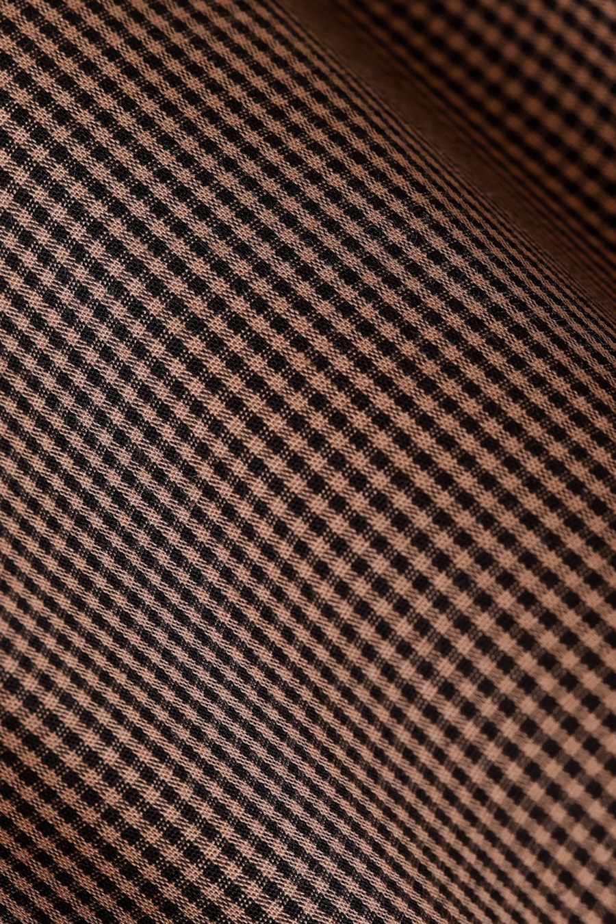 Camisa Manga Longa Slim Algodão Micro Xadrez Damero Castor C/ Marinho — foto 6 de 6