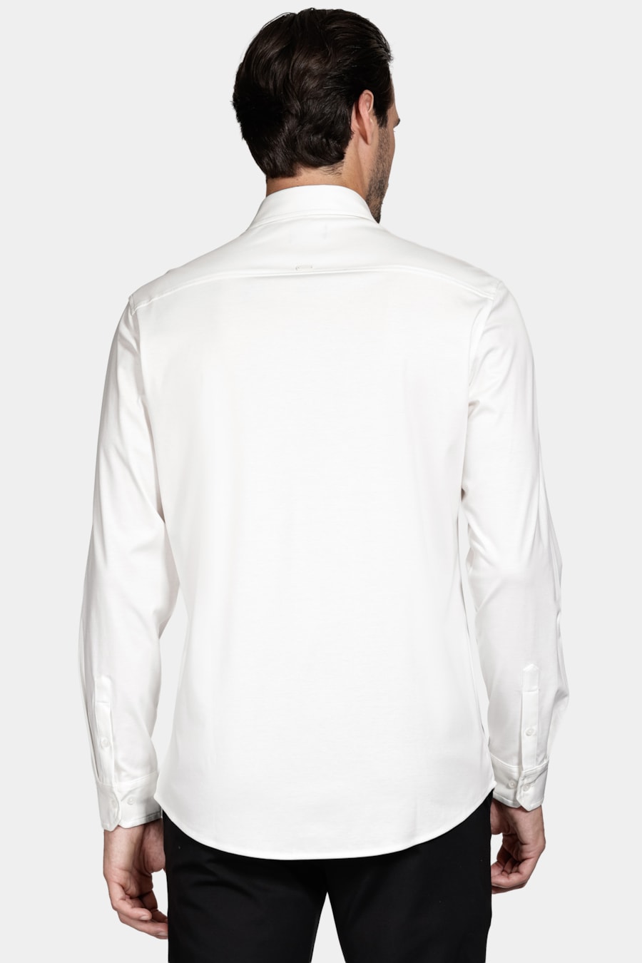 Camisa Manga Longa Slim Algodão Modal e Seda Branco — foto 4 de 6