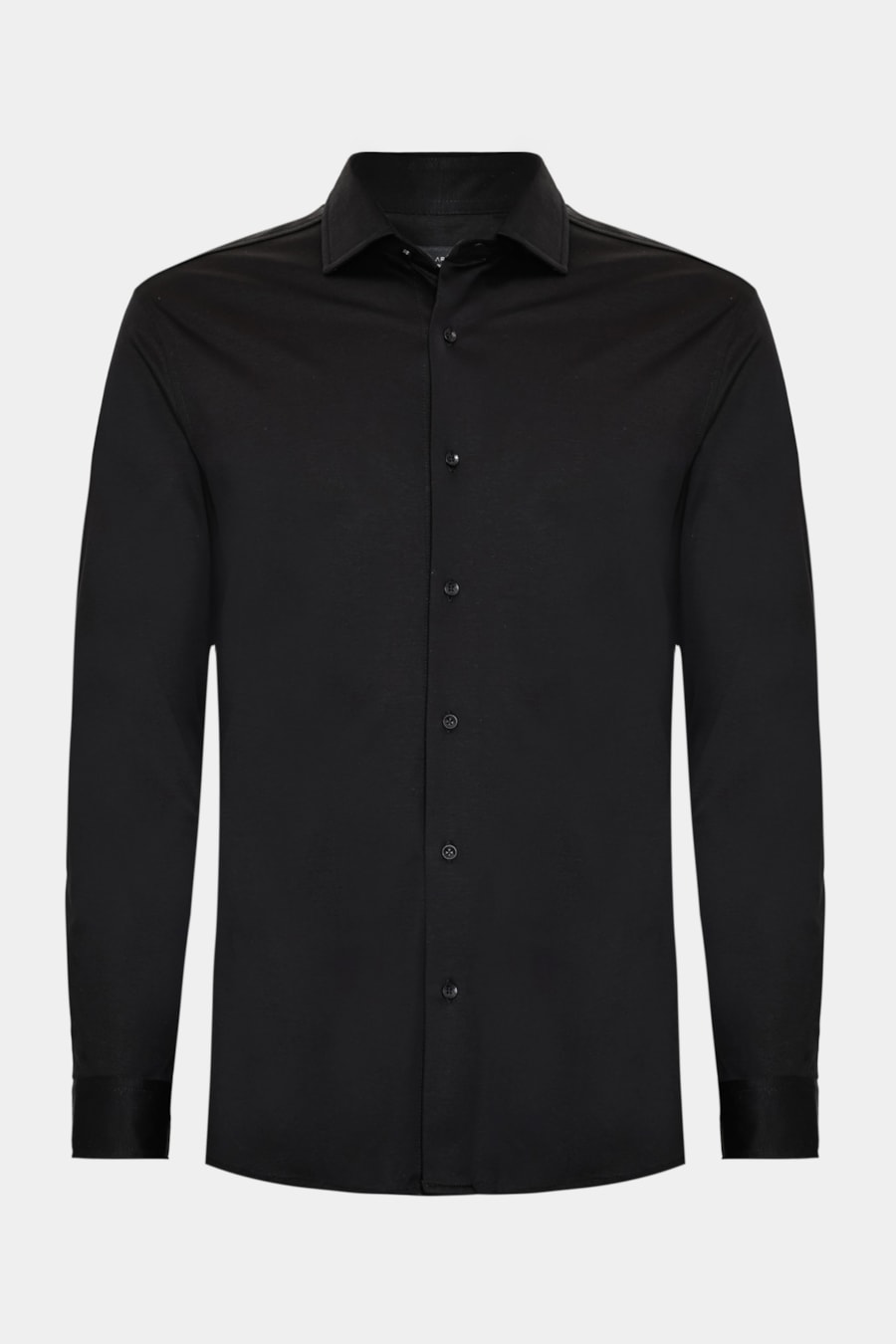 Camisa Manga Longa Slim Algodão Modal e Seda Preto — foto 5 de 6
