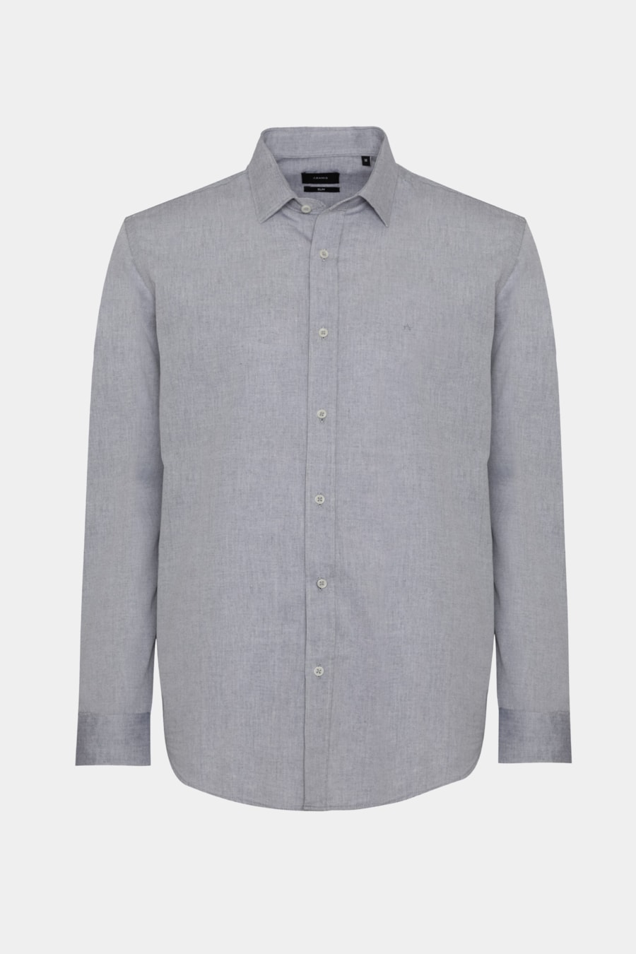 Camisa Manga Longa Slim Algodão Willis Azul — foto 5 de 6