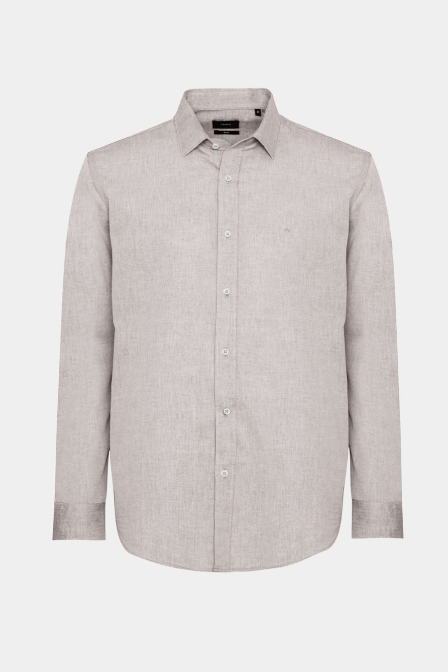 Camisa Manga Longa Slim Algodão Willis Caqui — foto 5 de 6