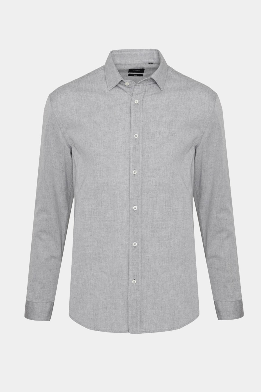 Camisa Manga Longa Slim Algodão Willis Chumbo — foto 5 de 5