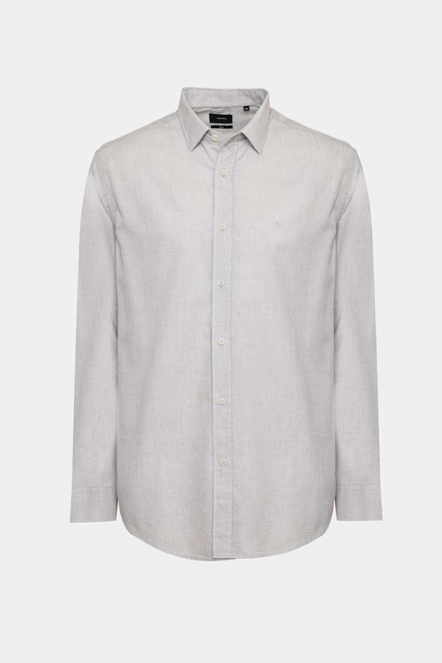Camisa Manga Longa Slim Algodão Willis Cinza — foto 5 de 6