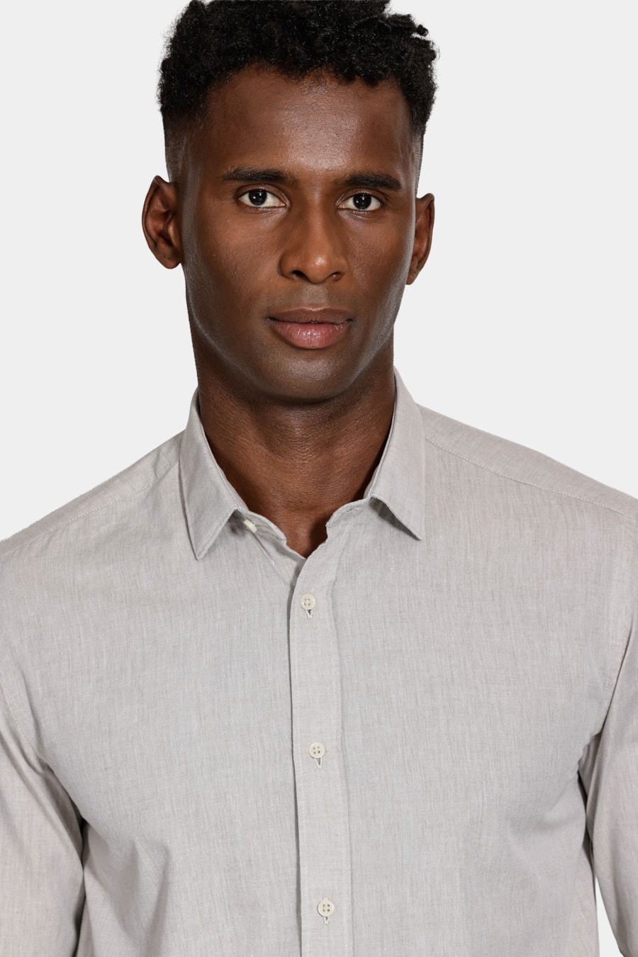 Camisa Manga Longa Slim Algodão Willis Verde Militar — foto 3 de 6