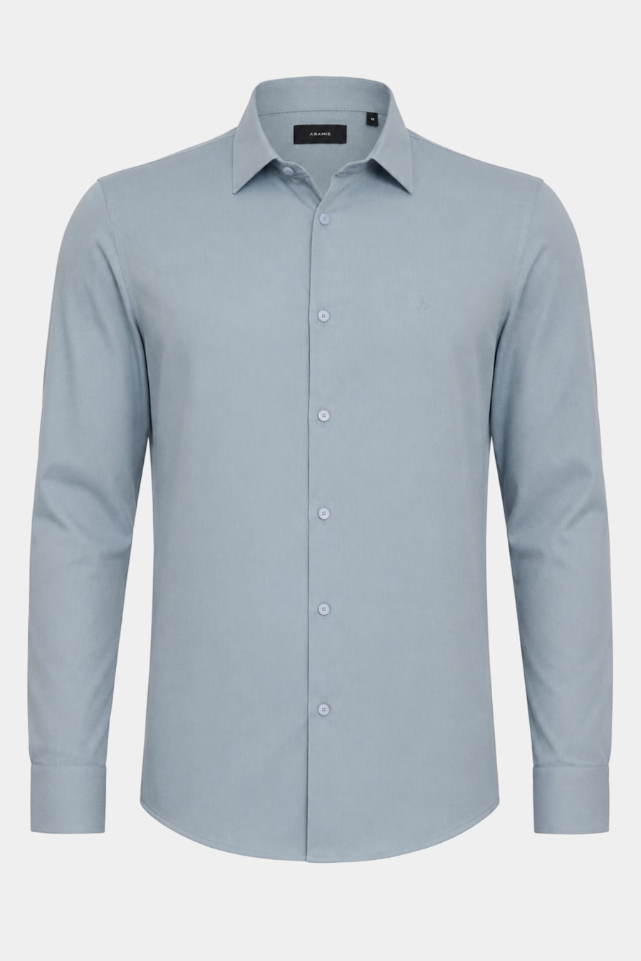 Camisa Manga Longa Slim Bambu Span Azul Jeans — foto 5 de 6