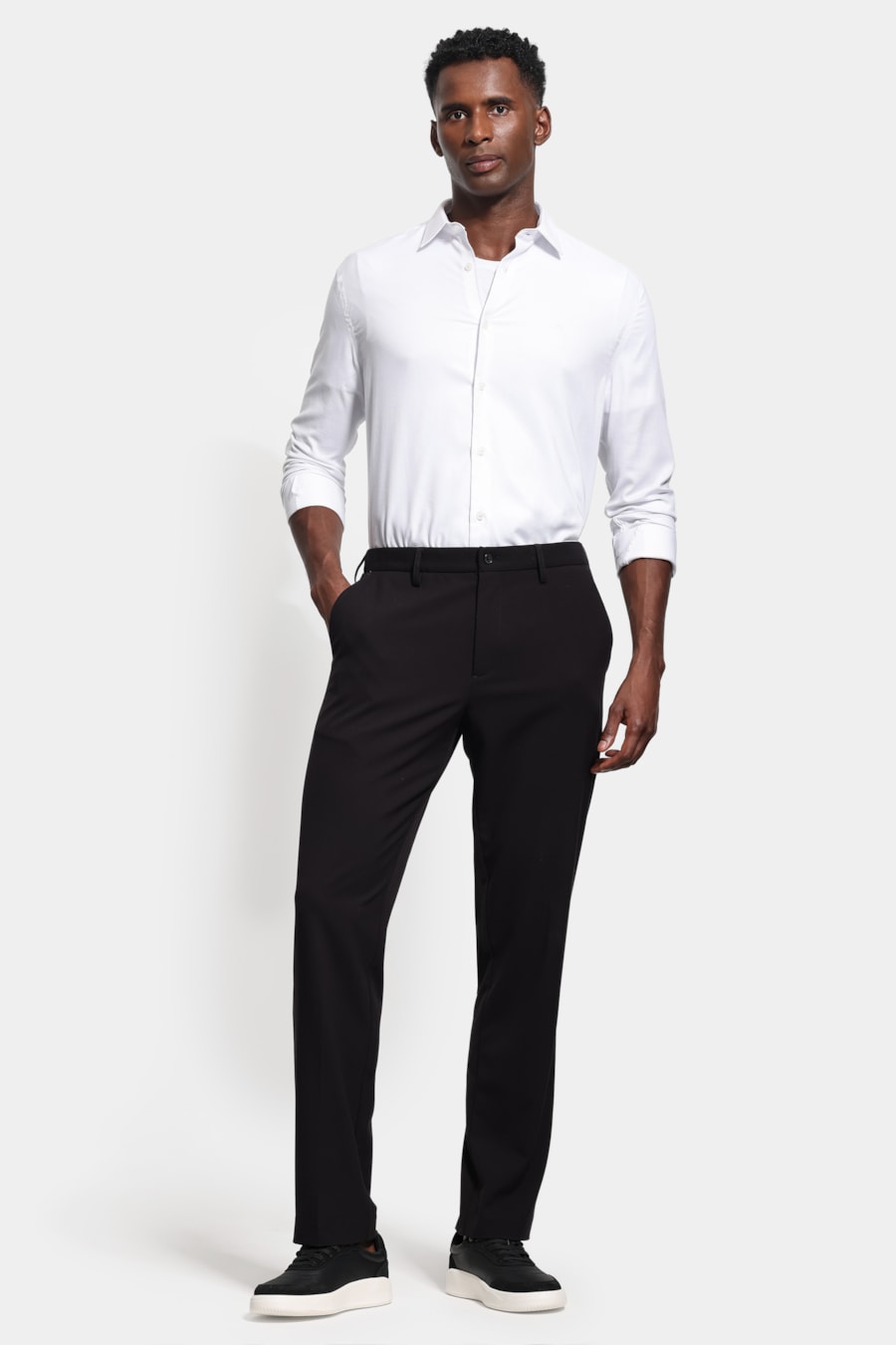 Camisa Manga Longa Slim Bambu Span Branco — foto 2 de 6