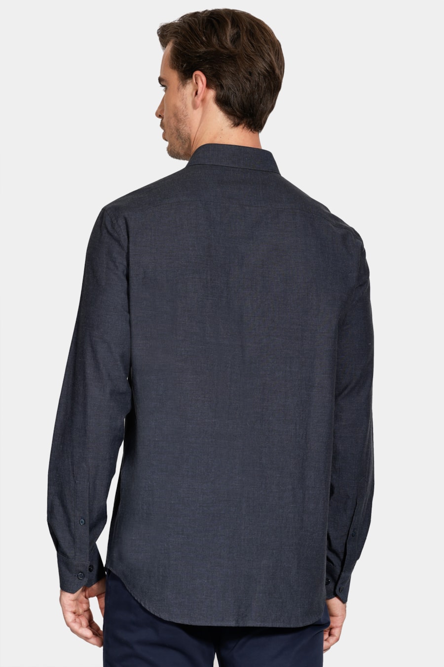 Camisa Manga Longa Slim Black Marinho — foto 4 de 6