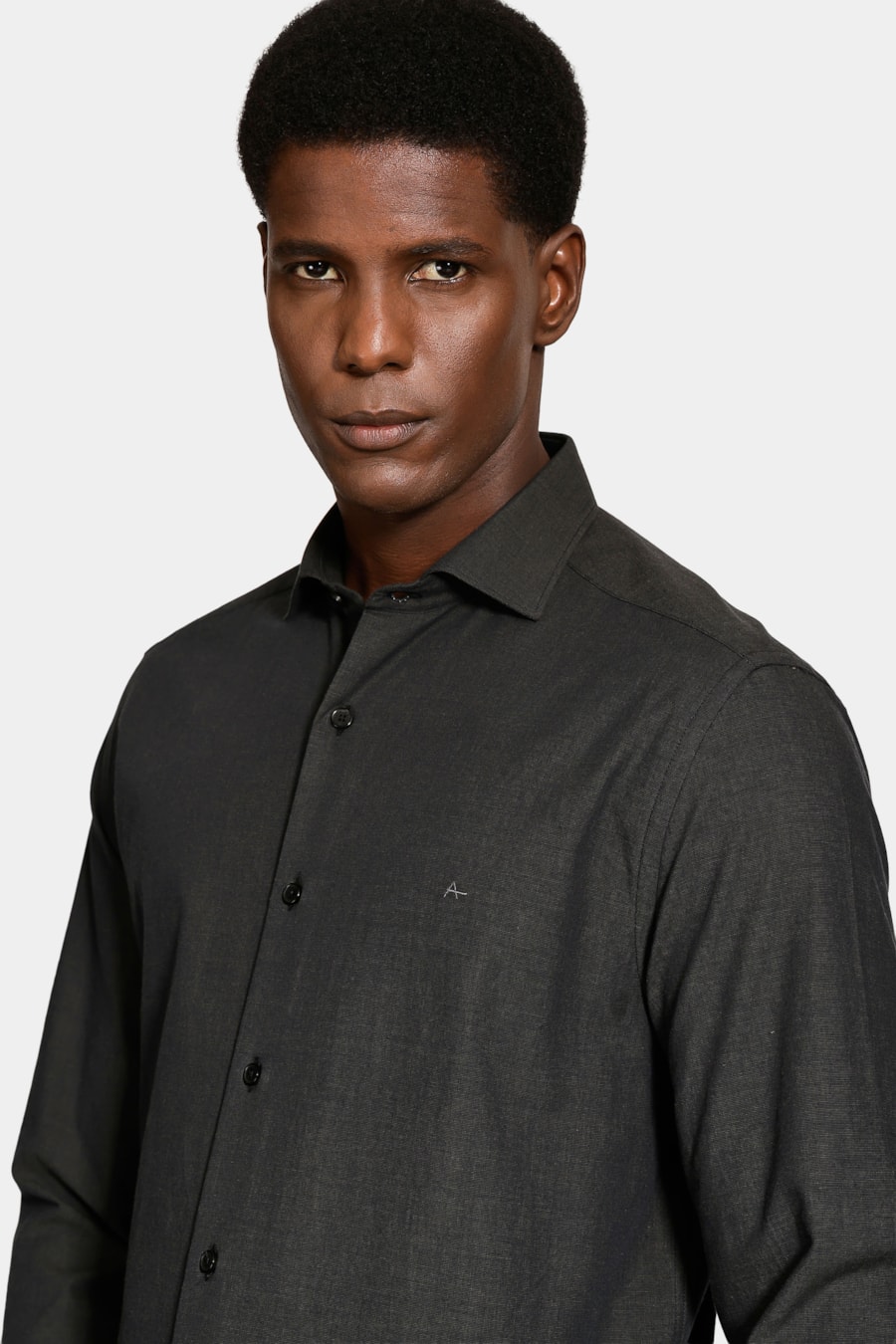 Camisa Manga Longa Slim Black Marrom — foto 3 de 6