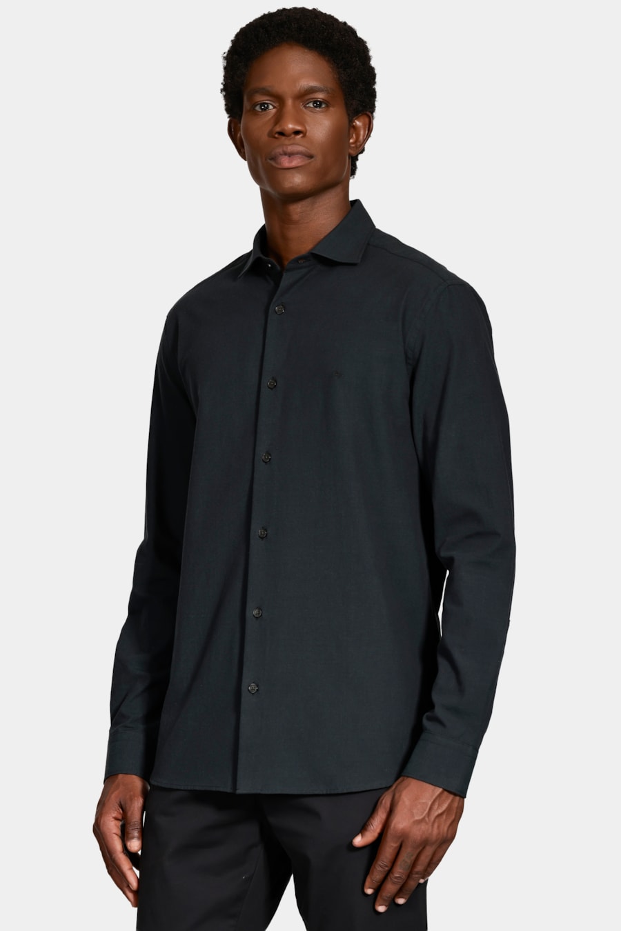Camisa Manga Longa Slim Black Preto — foto 1 de 6