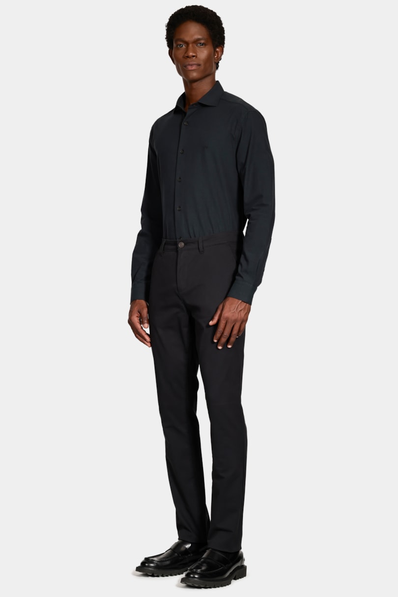Camisa Manga Longa Slim Black Preto