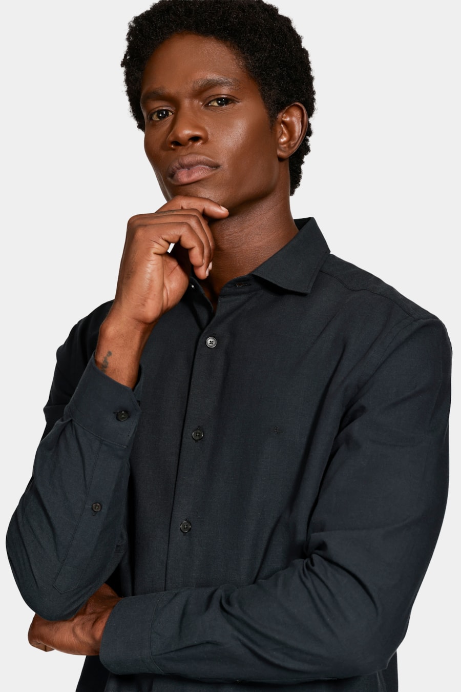 Camisa Manga Longa Slim Black Preto — foto 3 de 6