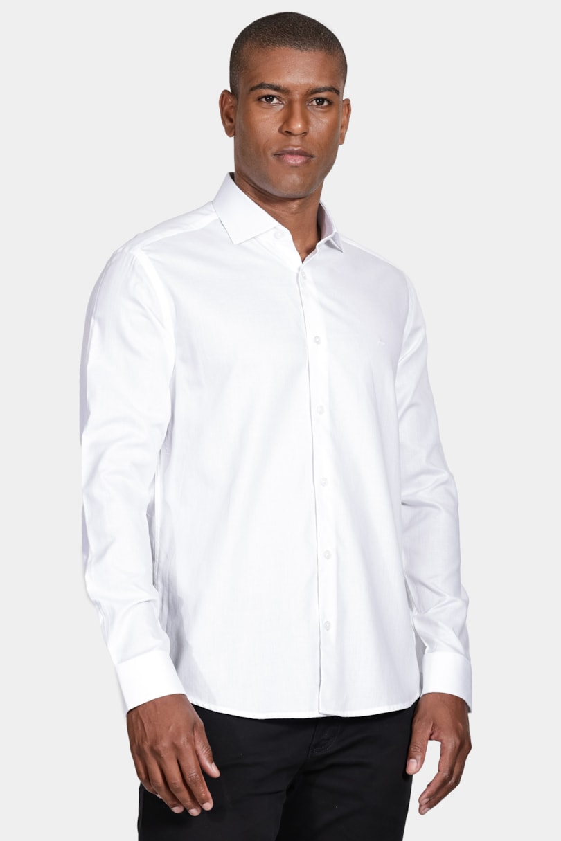 Camisa Manga Longa Slim Branco