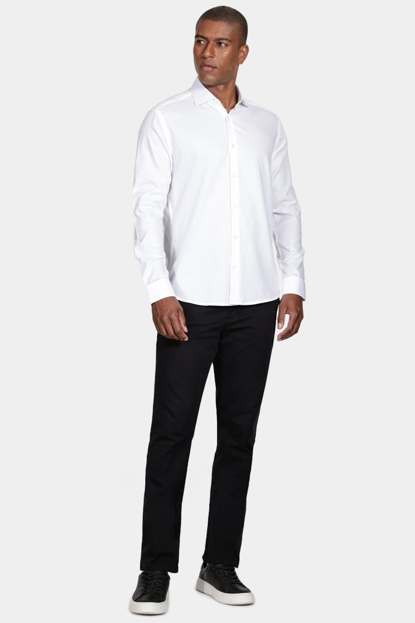 Camisa Manga Longa Slim Branco