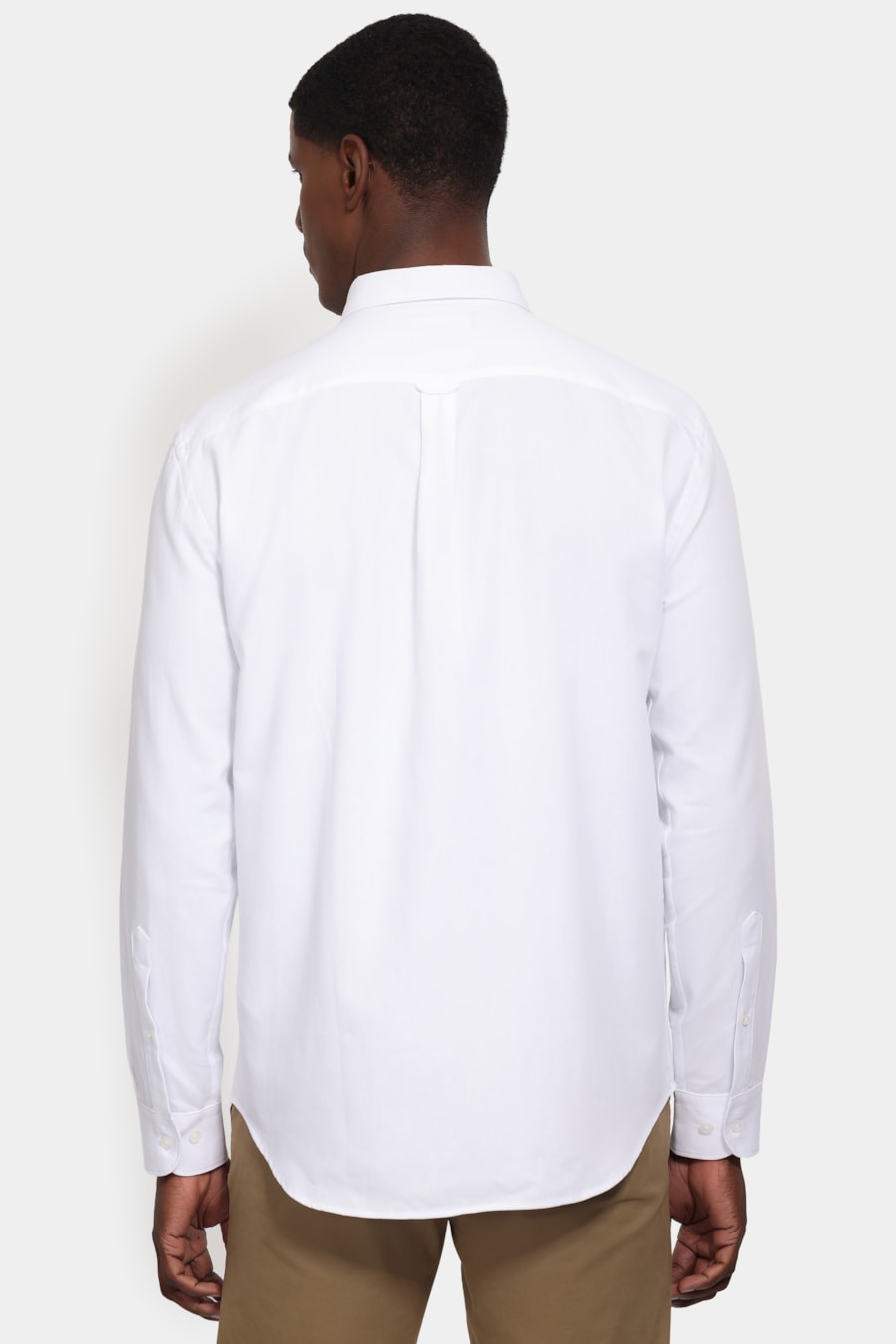 Camisa Manga Longa Slim Button Down Branco — foto 4 de 6