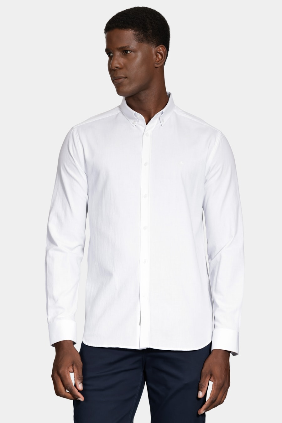 Camisa Manga Longa Slim Button Down Colors Branco — foto 1 de 6