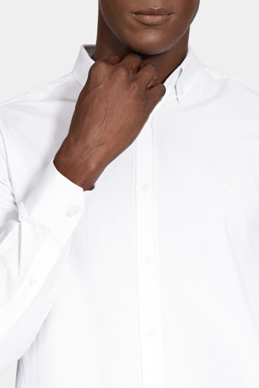 Camisa Manga Longa Slim Button Down Colors Branco — foto 3 de 6