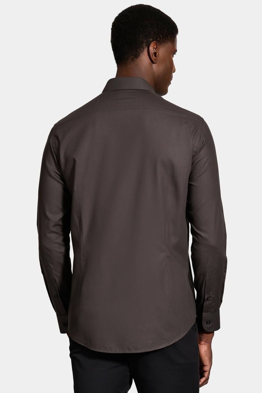 Camisa Manga Longa Slim Catar Melange Chumbo — foto 4 de 6