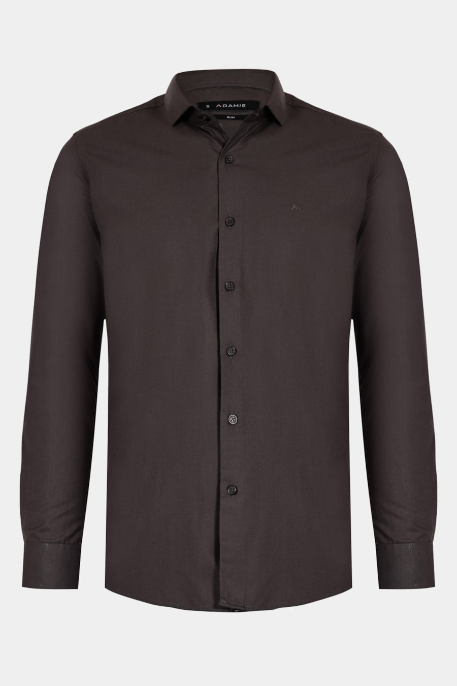 Camisa Manga Longa Slim Catar Melange Chumbo — foto 5 de 6