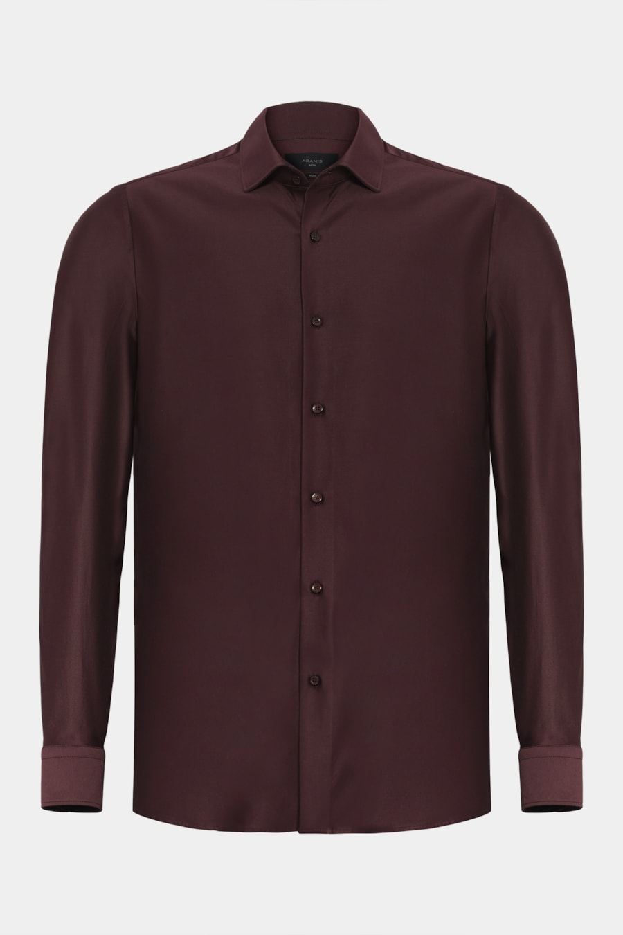 Camisa Manga Longa Slim Cetim de Malha 120/2 Burgundy — foto 5 de 6
