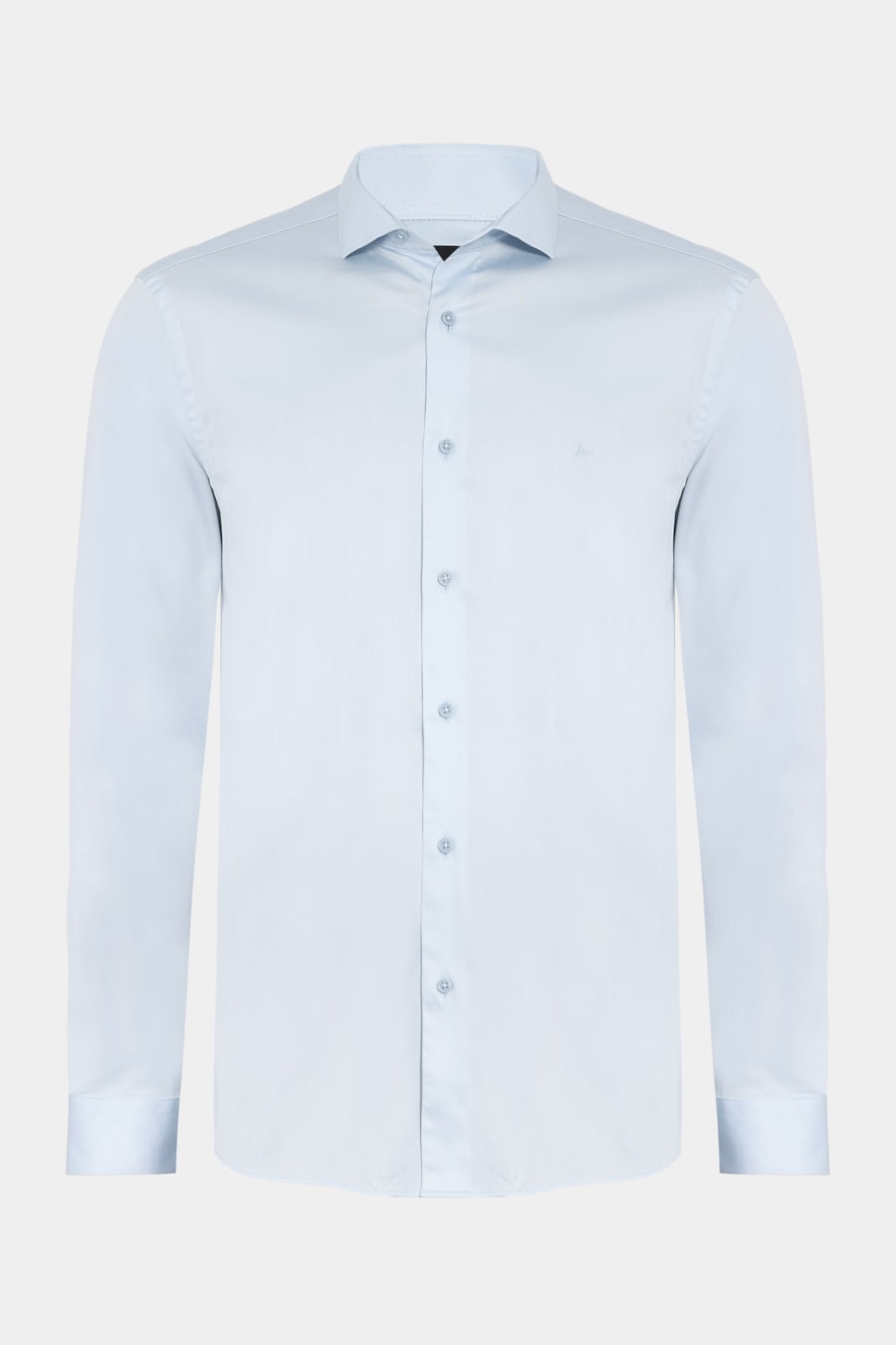 Camisa Manga Longa Slim Cetim St Hudson 2 Azul Claro — foto 5 de 6
